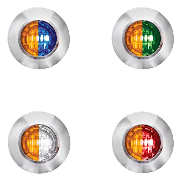 2 LED 3/4" Mini Double Fury Amber STT Light - All Colors