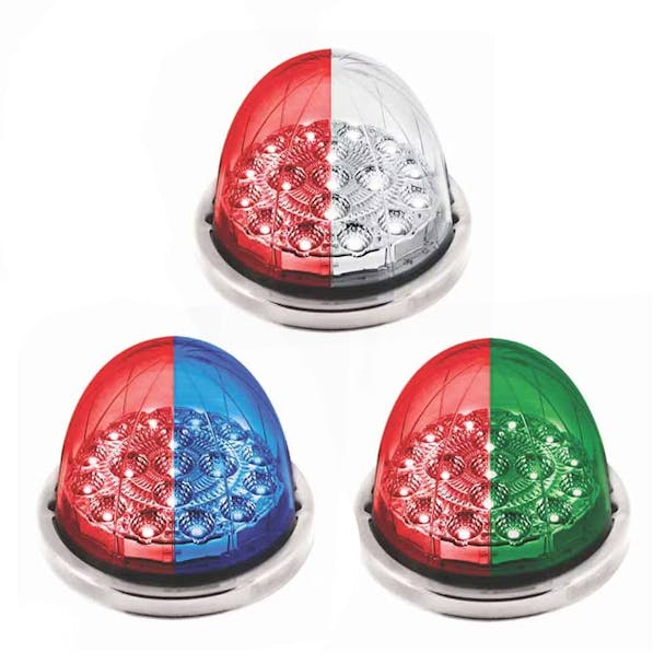 3" Watermelon Double Fury Dual Function Red Flush Mount 17 LED Light Kit - Thumbnail