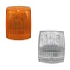 Cab Marker Light Replacement Lens with Amber LEDs - Amber & Clear Lens