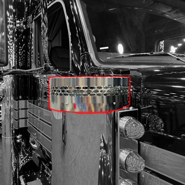 Peterbilt 589 Air Breather Chop Screen By Iowa Customs Oval Holes