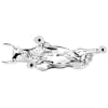 Fighting Bull Hood Ornament Chrome And Matte Black Bottom View