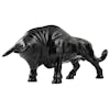 Fighting Bull Hood Ornament Matte Black View 1