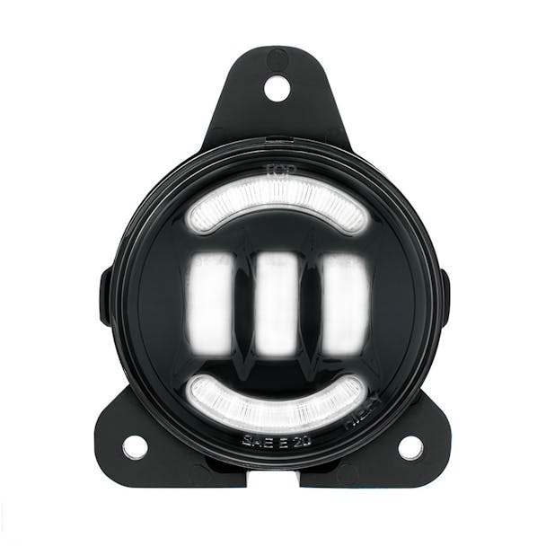 Blackout 6 LED Competition Series Projector Fog Light For 2018-2024 Volvo VNR-Front View