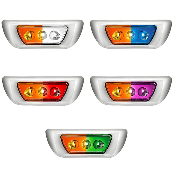 3 LED Double Fury Cab Light For 2013-2021 Kenworth T680 & 2012-2021 Peterbilt 579-Thumbnail