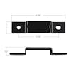 Center Bumper Bracket For 2022-2025 Kenworth T680-Dimensions