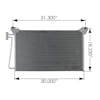 Chevrolet GM Condenser Dimension View