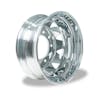 22.5" HUB PILOT POLISHED ALUMINUM WHEEL – DIAMOND STYLE - Rear View