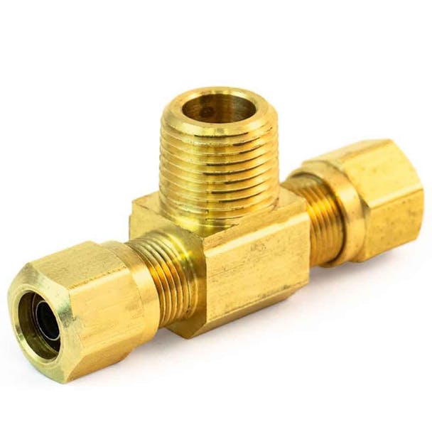 Brass Male Branch Tee 3/8" x 3/8" NTA Fitting