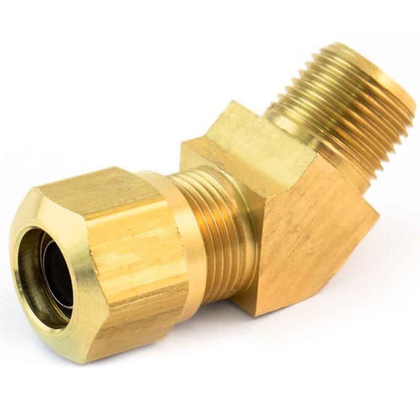 Brass Male 45 Degree Elbow 3/8" x 1/4" NTA Fitting