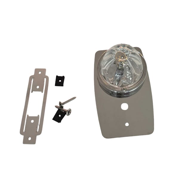 Headliner dome light panel view showing with light