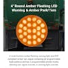 Round Amber LED Warning- info
