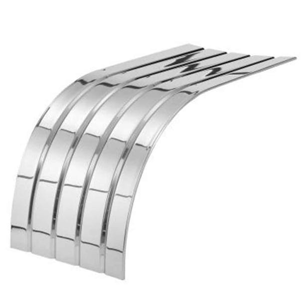 66" Aluminum Ribbed And Beaded Half Tandem Fenders