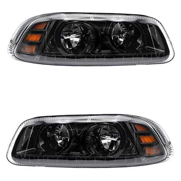Mack Granite Pinnacle CV GU7 GU8 Vision Blackout Full LED Headlight Assembly BOTH SIDES