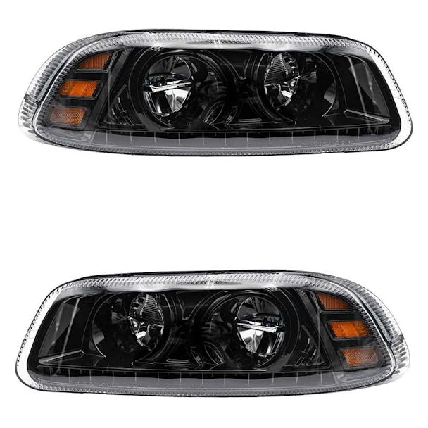 Mack Granite Pinnacle CV GU7 GU8 Vision Blackout Full LED Headlight Assembly BOTH SIDES