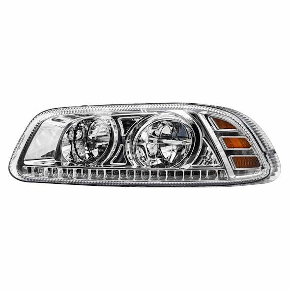 Mack Granite Pinnacle CV GU7 GU8 Vision Chrome Full LED Headlight Assembly DRIVER