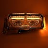Peterbilt 379 Chrome LED Headlight Assembly With Half Moon DRL and Mounting Arm TURN SIGNAL