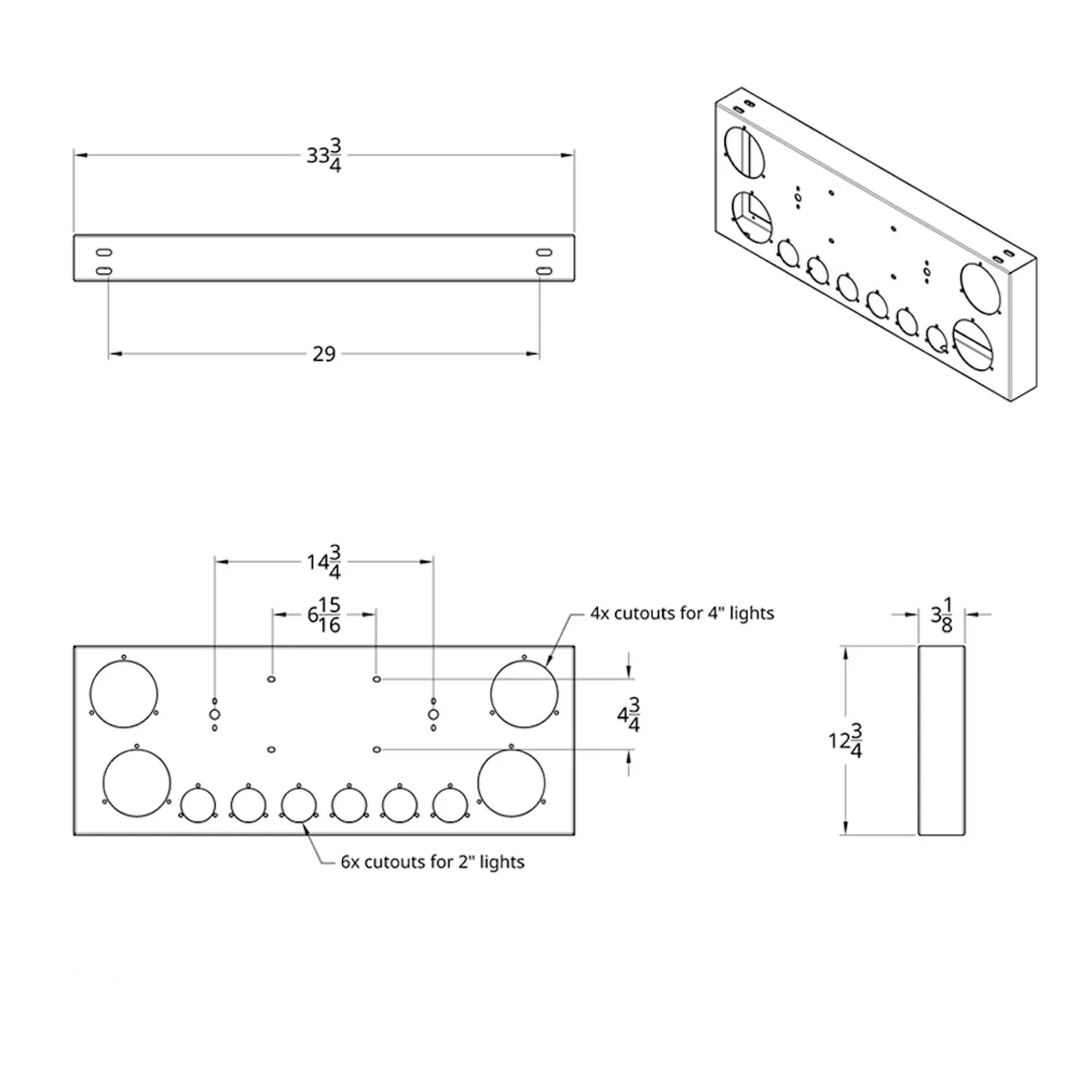 Stainless Steel Rear Center Panel With LEDs | Raney’s