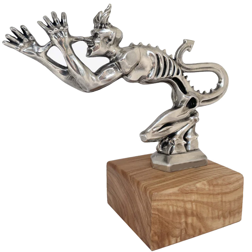 Cock-N-Snook Speed Demon Pewter Hood Ornament | Raney's