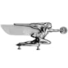 Goddess Of Speed Pewter Hood Ornament With Bolts