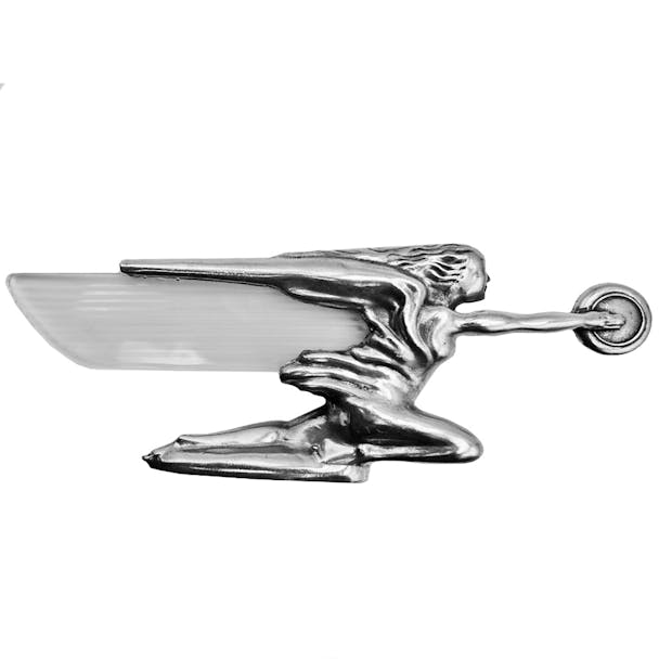 Goddess Of Speed Pewter Hood Ornament Default No Bolts