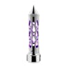 Chrome Thread-On Brooklyn Spike Vertical LED Shift Knob - Chrome/Purple LED
