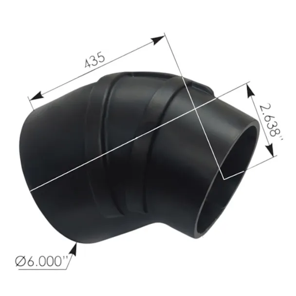 Reducer 45 45 Degree Rubber Reducer Elbow 6