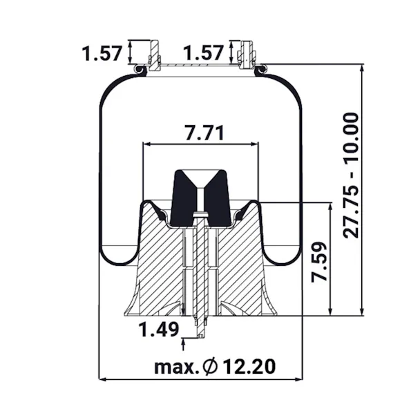 Atro Rolling Lobe Air Spring W01-358-9370 1R12-580