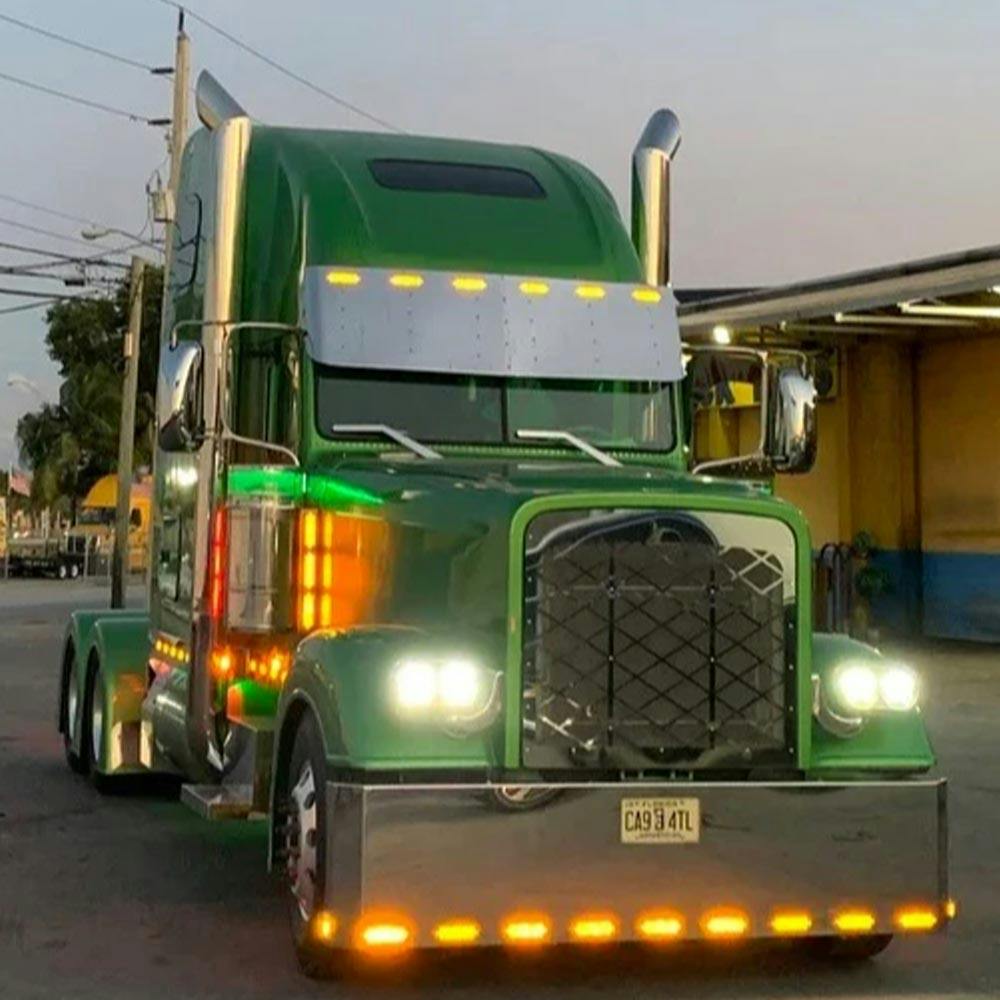 Freightliner Classic FLD Bowtie Stainless Steel Visor | Raney's