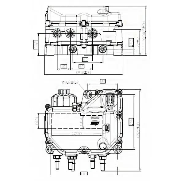 DEF Pump for CNH 0444042146 47565934 05801773340-Dimensions