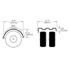 Black Spray Master FRX Series Single Axle Poly Fenders For 19.5" Wheels - Diagram