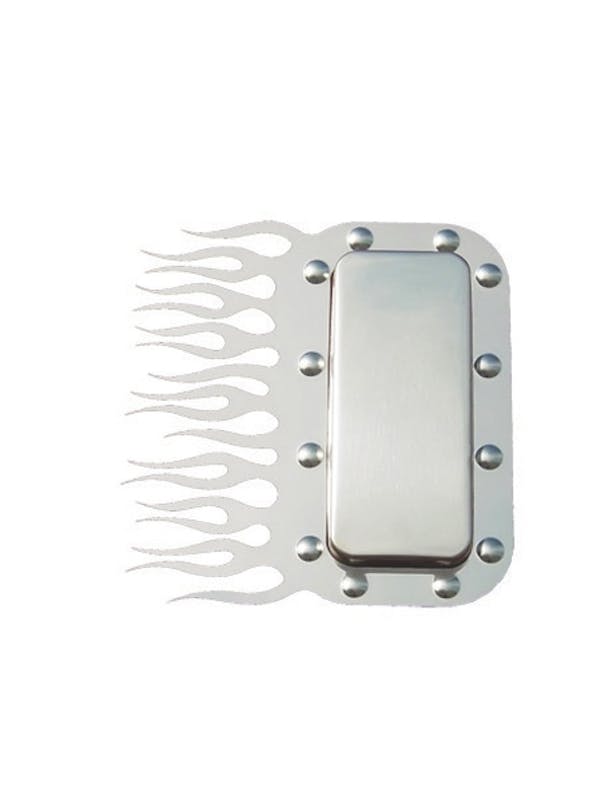 Peterbilt Dimpled Vent Trim Surround With Flames