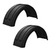Minimizer Poly Truck Fenders For Single Tire 161200 Series - Black Diamond Plate