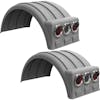 Minimizer Poly Truck Fenders Single Axle 19.5" Wheels Galvanized 1900 (Lightboxes)