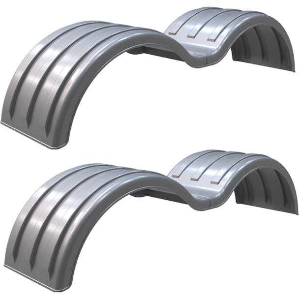 Minimizer Poly Truck Fenders Tandem Axle 52" Spread Liquid Platinum