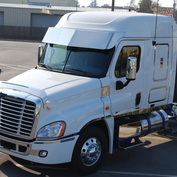 Freightliner Cascadia 17" Drop Visor Stainless Steel