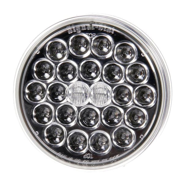 LED Signal Round Clear Red Lens Front