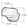 LED Model 15 License Lamp Kit Diamond Shell Dimensions