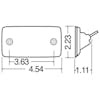 LED Model 25 Cab Marker Flush Mount Dimensions