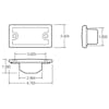 Model 25 Cab Marker Lamp Surface Mount Dimensions