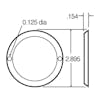 Chrome Plastic Grommet Cover For 30 Series 2 Inch Round Lights - Measurements