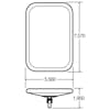 5.5" x 7.5" Light Truck Mirror Head Dimensions