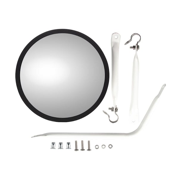 Universal White Stainless Steel Convex Mirror Mount