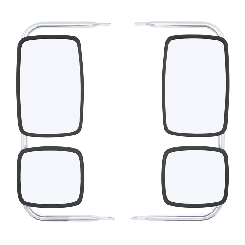 Step Van Mirror Black Painted Steel 97668 - Raney's Truck Parts