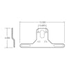 15 Series Lights Rectangle Bracket Mount 42722 - Measurements
