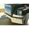 Freightliner FL 50 60 70 80 Stainless Steel Grill Insert On Black Truck Closeup
