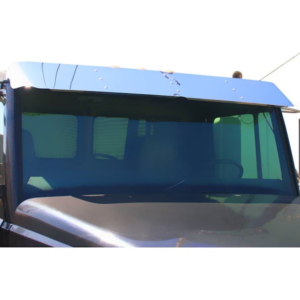 Freightliner FL 50 60 70 80 112 Drop Visor 13" Stainless Steel - Thumbnail