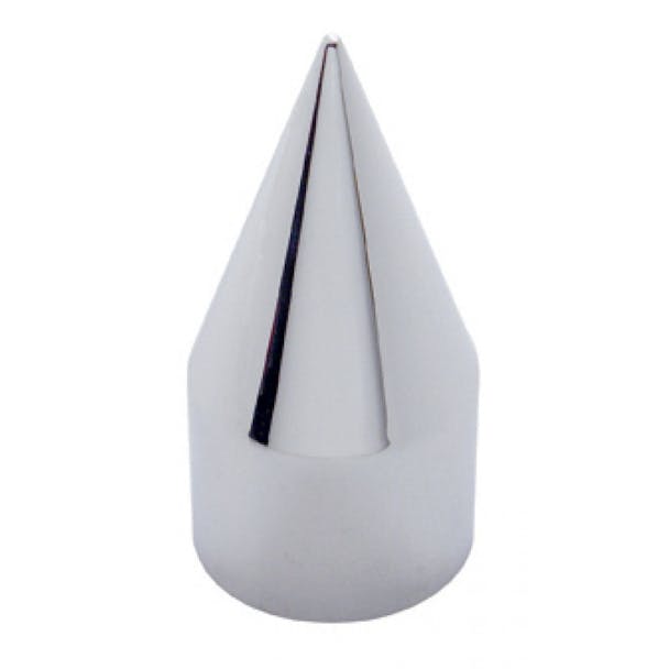 Chrome Plastic 1 1/2" Spike Lug Nut Cover Push-on