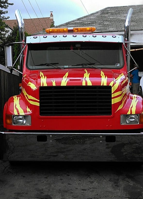 International 4000 & 8100 Series 10" Drop Visor W/ Optional LED Lights