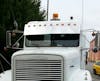 Freightliner FLD and Classic Condo Drop Visor Stainless Front View