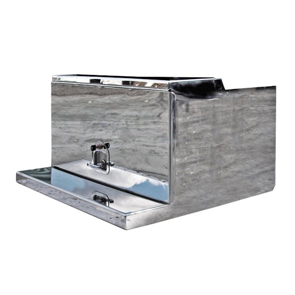 Peterbilt 388 389 Tool Box For DPF Filter 11 Gauge Stainless Steel Angled